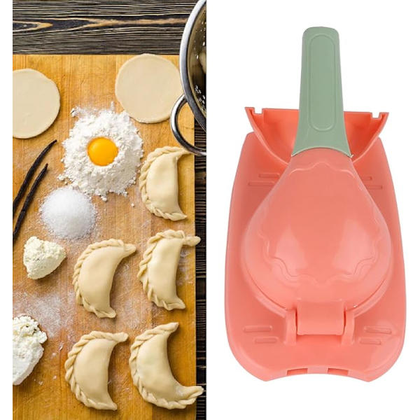 2 I 1 Dumpling Maker Dumpling Press, Plastsikker Dumpling Making Tool Effektiv Manuel Dumpling Maker Form Skin Pink Til Køkken