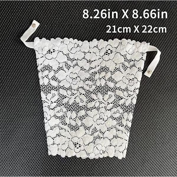 Spets Sekretess Anti Peep Osynlig BH, 3 st Klyvningsöverdrag för Låg Halsringning, Clip-on Mock Spets Camisole BH