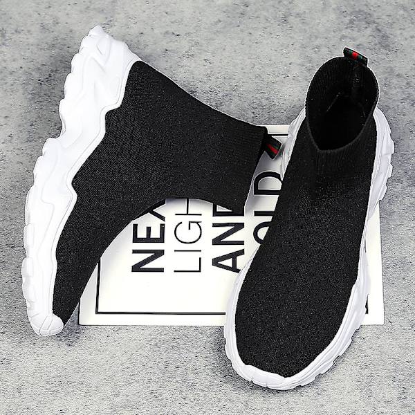 Sneakers til mænd og kvinder - Åndbare løbesko, moderigtige sportsko Nk08 Black EU 41