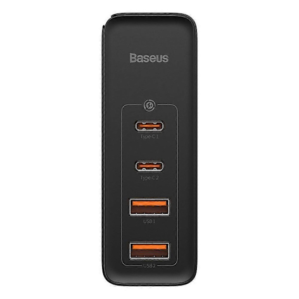 GaN2 Pro USB Hurtiglader USB-C QC PD 100W Svart