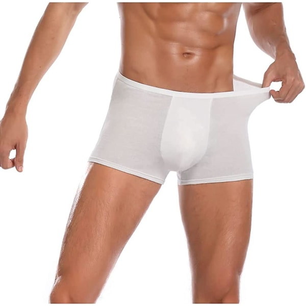 Althee Mens Engångsbomull Underkläder Reseboxersbyxor Portabla shorts Vit/grå 5st S-2xl Style1 L