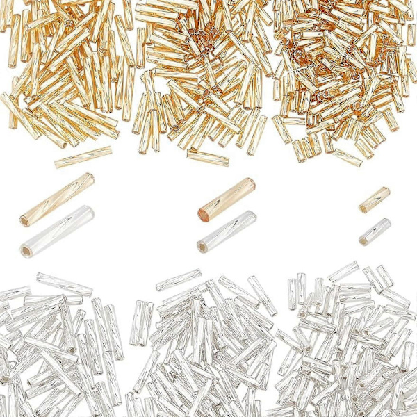 l 480 kpl Kierrettyjä Torvihelmiä Metallisia Torvihelmiä 6/9/12mm Lasisia Pitkiä Putki Siemenhelmiä Löysiä Välihelmiä 6 kanssa