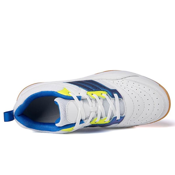Herre Dame Letvægts Sneaker Mode Indendørs Baneksko Egnet Til Badminton 3Da1020 WhiteBlue EU 39