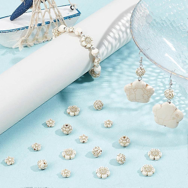 1 Ask 200 st Flower Spacer Beads Akryl Guld Beads Resin Ros Blommor Plätering Gyllene Chakra Energi Lotus Blomma Lösa Spacer Beads Bulk för Smycken Ma