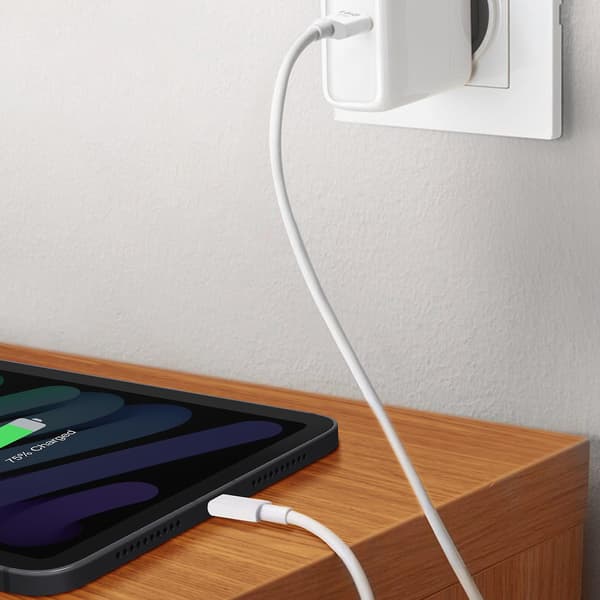 iPhone 2-i-1 Kabel med Opladning og Lyd 1,2 m Længde LinQ Hvid