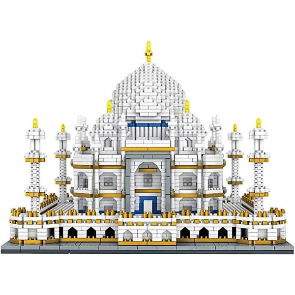 Världsberömd arkitektur Taj Mahal Palace modell 3d diamant mini diy mikrokonstruktion nano block byggstenar barn presenter leksaker