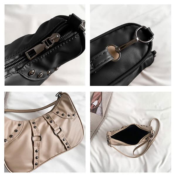 Fashion Casual Pendlar Handväskor, Konstgjort Läder Axelväskor, Messenger Väskor. black