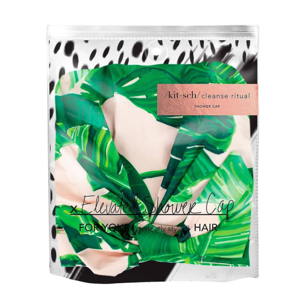 Luksuriøs dusjhette for kvinner, vanntette badehetter med sløyfe, gjenbrukbare dusjhetter, multifunksjonell dusjhette, hodeplagg for hjemmebad Palm Leaves