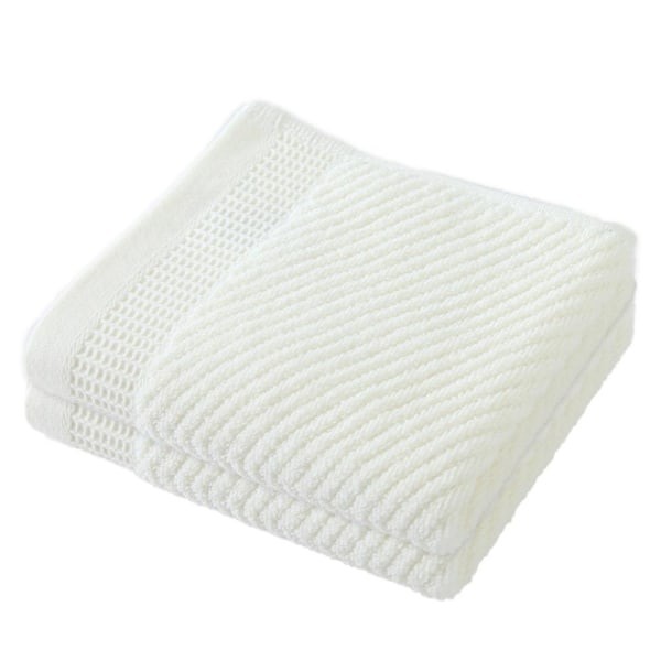 Mjuka badlakan i bomull, snabbtorkande och mycket absorberande, texturerade badlakan 70* set cm (2-pack) White