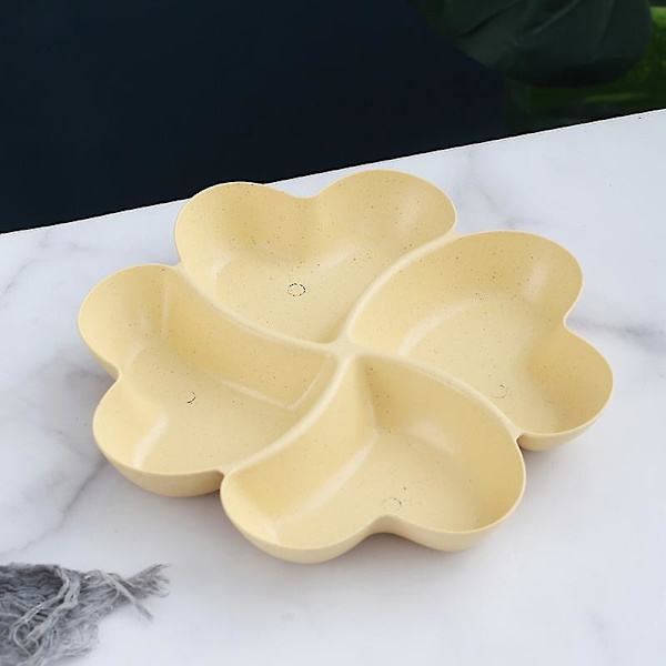 Hjerteformet fat bolle sett brett fat frukt dessert tallerken godteriboks Yellow