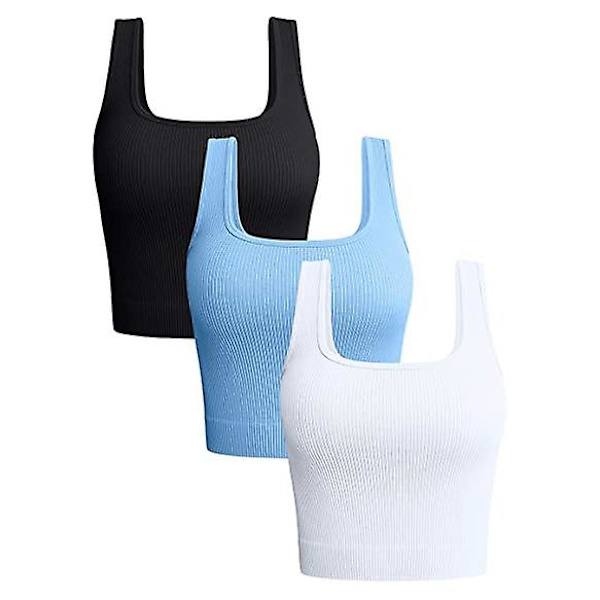 Naisten 3-osainen toppi jooga crop -liivitoppi set 7 L