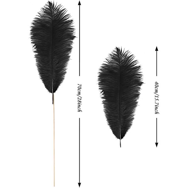 Naturliga vita stora strutsfjädrar Bulk 10 stycken - Gör-det-själv-kit 28 tum långa fjädrar för hantverk Blommor Vas Heminredning Bröllopsfest Centerpi
