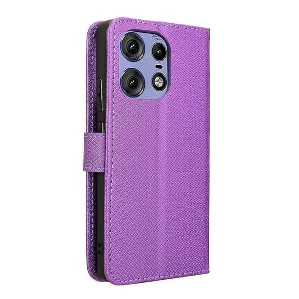 Diamanttekstur Etui til Motorola Edge 50 Pro Purple