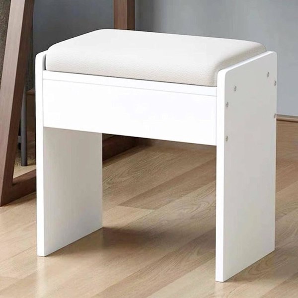 Sminkspegelpall Enkel Bytstol Bekväm Vadderad Sminkpall 34 x 22 x 34 cm för Sovrumssminkning