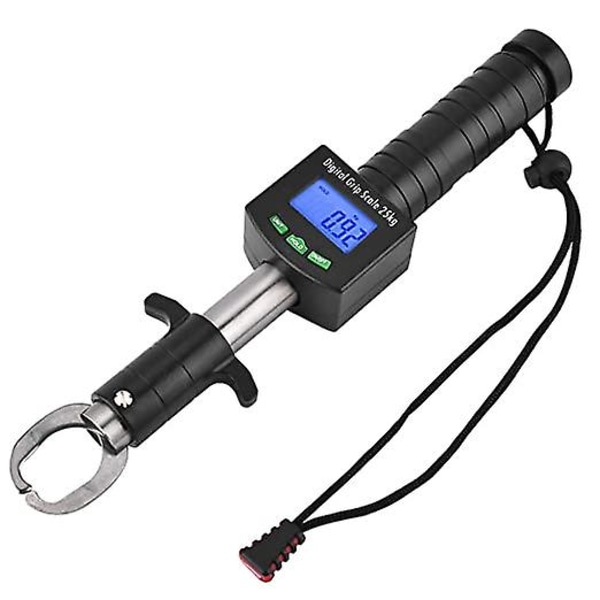 Fiskläppgrepp med digital våg, 25 kg/55 lb bärbar läppgrepp med elektronisk viktvåg