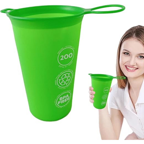 Mjuk flaska vikbar vattenflaska – 200 ml vikbar vätskeflaska | kompakta vattenflaskor som dricker mat kvalitet vattenkokare för säker hydrering