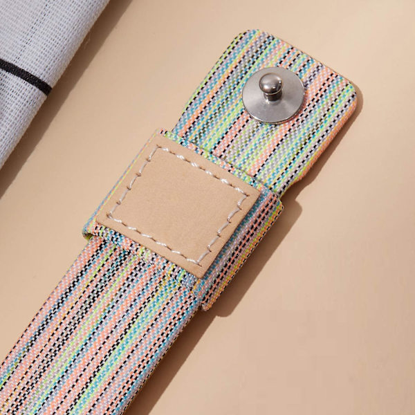 Tygband kompatibel med Apple Watch 41mm 40mm 38mm, Canvasband med mjukt äkta läderfoder och tryckknapp för Apple Iwatch Series 7/6/5/