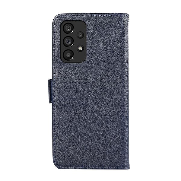 Side-Magnetisk Litchi PU Etui til Samsung Galaxy A53 5G Blue