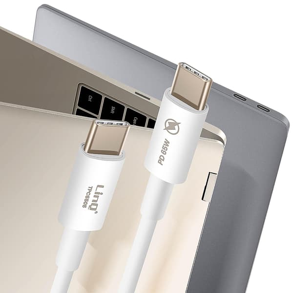 USB C 65W Strömförsörjning Laddning och Dataöverföring 1.8m Kabel