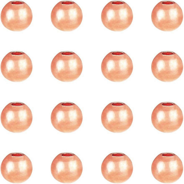 1000 stk. 3 mm Rosegull Messing Glatte Runde Avstandsperler Løse Perler for DIY Smykkefremstilling