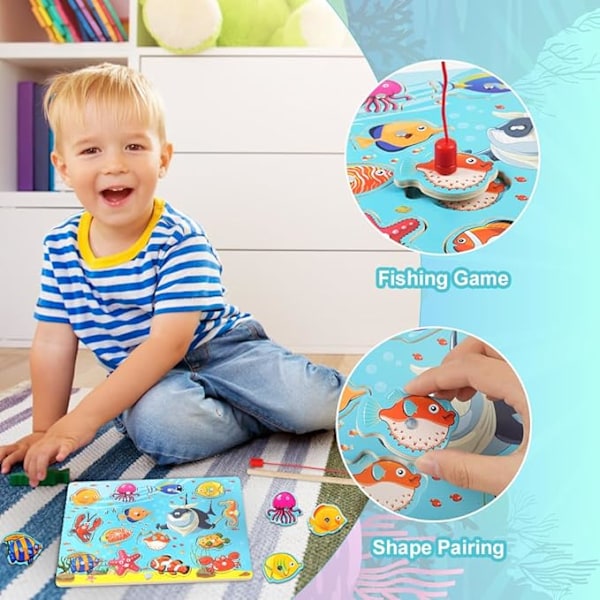 Barnspel, stora träpussel, Montessori-spel, barnpussel l för barn 3+ år gamla pojkar flickor