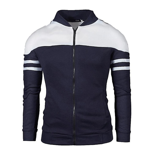 Höst Vinter Herr Casual Jackor Strapes Design Mode Plysch Sportkläder XL E