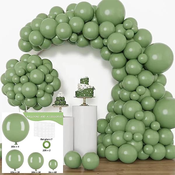 129 st Macaron Ballonger Båge Dekorationer Green 1