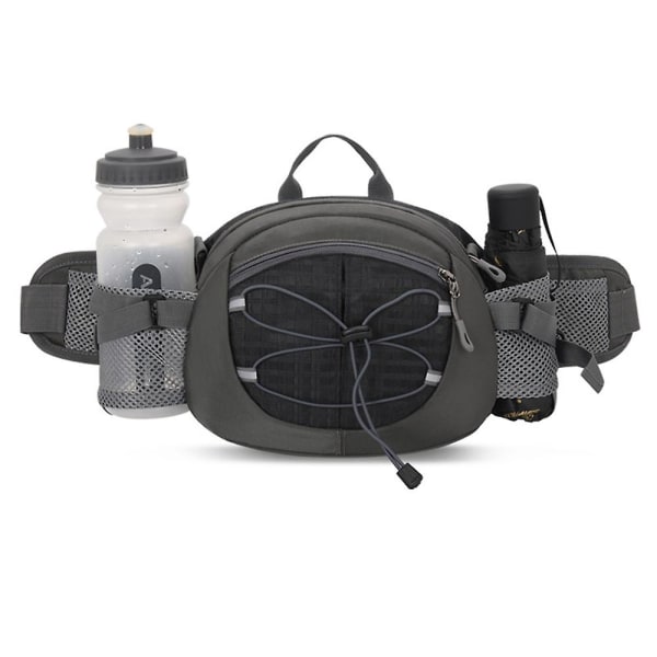 Med Vannflaskeholder For Menn - Turmageveske For Kvinner Barn Stor Veske Moderne Black gray