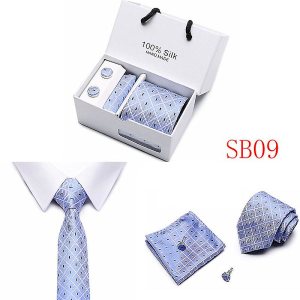 Herr slips slips presentförpackning 5 delar kostym grupp slips affärs formell bröllop slips B09