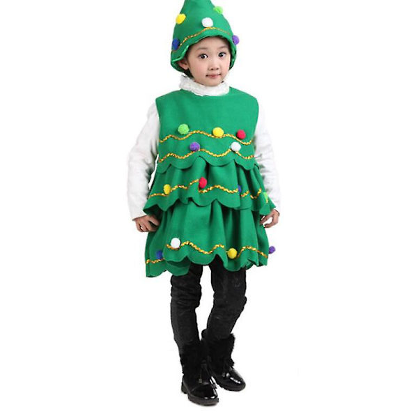 Barnens julgransdräkt accessoarer julgran hatt klänning 140