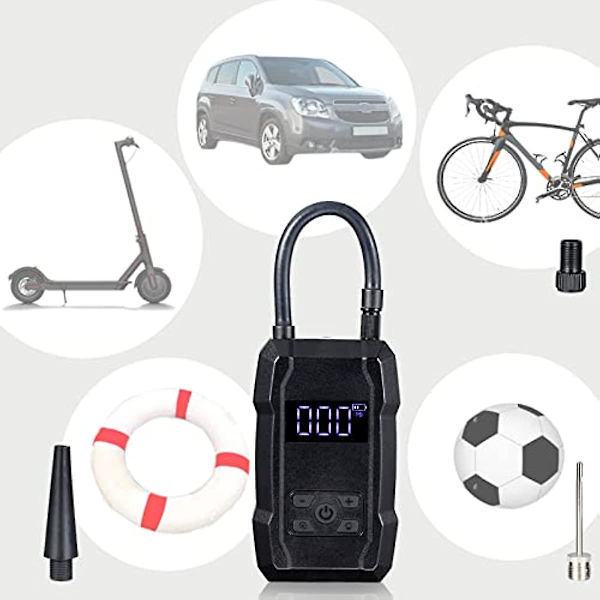 Sähköinen polkupyörän pumppu 6000 Mah akku Ilmapumppu Polkupyörän sähköinen kaikki venttiilit 150 Psi sähköinen polkupyörän pumppu Sähköinen ilmapumppu