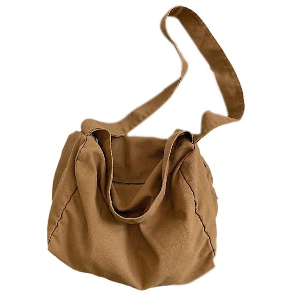 Canvas Læder Messenger Taske Skuldertaske Kryds Krops Taske Color