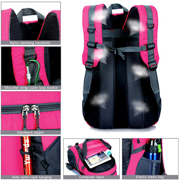 Ny Utomhus Ryggsäck Camping Vandring Ryggsäck-Resa Sport Ryggsäck red style4
