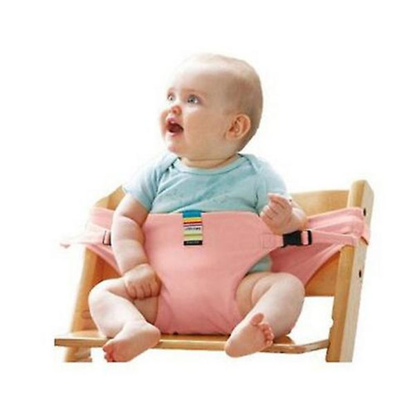 Babyselesete for barnestol, bærbar matstolsele Pink