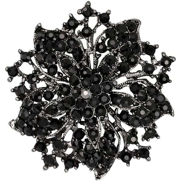 Fashion Smycken Vacker Silverpläterad Rhinestone Kristall Brosch Pin För Kvinna