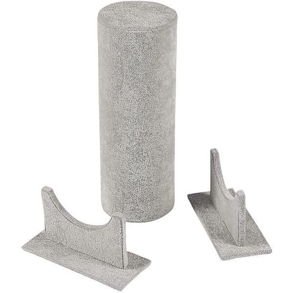 Smykkeudstillingsstand - Hårbøjleholder - Smykkevitrine & Organizer til hårbøjler, hovedbeklædning, dekorative kæder, grå 40 x 16,5 x 17,2 cm