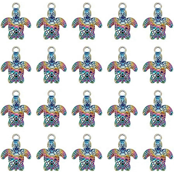 1 Ask 20 st Sköldpaddsberlocker 304 Rostfritt Stål Sköldpaddsberlock Sköldpaddsberlocker Bulk Ocean Hawaii Lyckoberlock