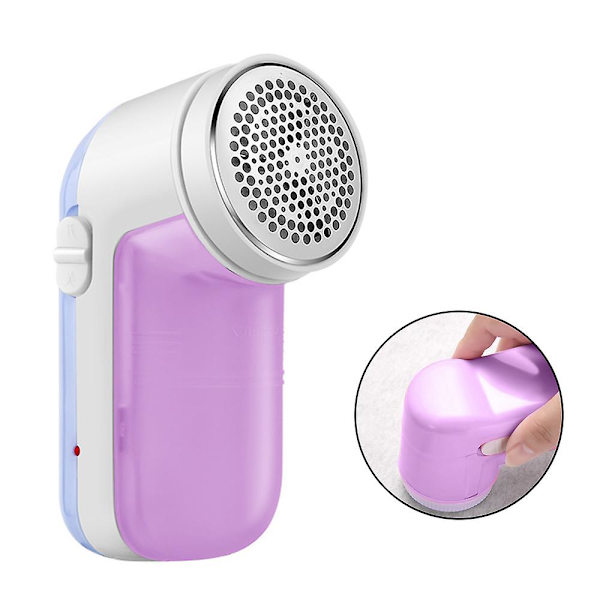 Stofshaver Defuzzer, Genopladelig Fnugfjerner, Elektrisk Sweater Shaver Med Udskifteligt Rustfrit Stål Blad Purple