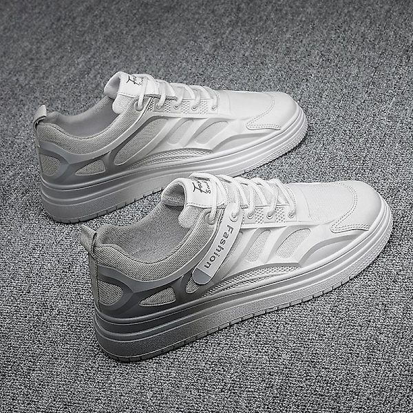 Herr Casual Skor Halkfria Andningsbara Platta Skor Frq623 Gray EU 40