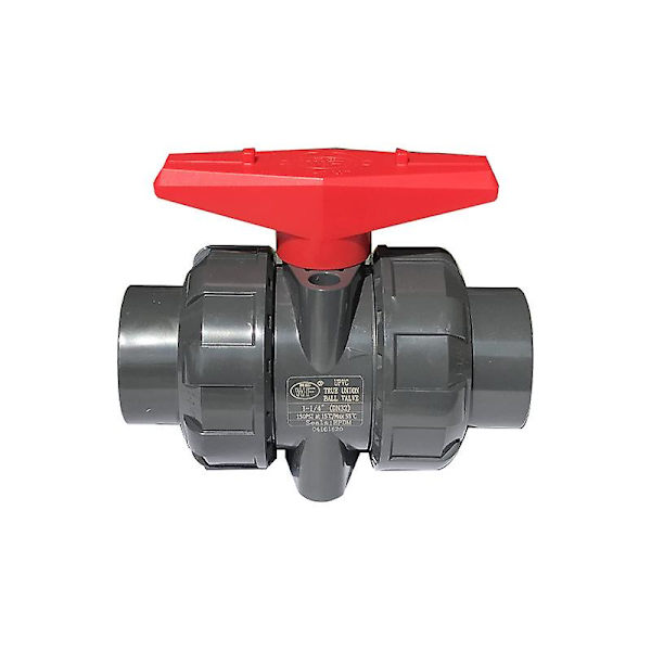Dubbel unionsventil att limmas Diam 40 mm PVC kulventil, dn32 (innerdiameter 40mm)