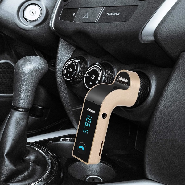 G7 Bluetooth Car Kit Handsfree Fm-sändare Bilsats Högtalare Radio Mp3-spelare USB -laddare och Aux