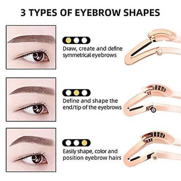Ögonbrynskit, Ögonbrynssminkverktyg Ögonbrynsstencil Stenciler Ögonbrynsfärg, Ögonbrynsstenciler Ögonbryn Form Återanvändbar För Kvinnor Makeup Hem Användning Touch (silver