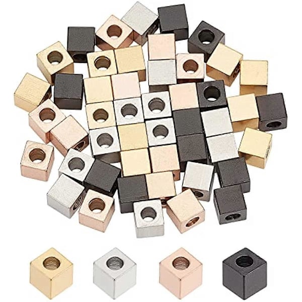 Design: Dessa pärlor är kubformade, med en enkel och generös design. Lägg till dem i din smyckesdesign för att göra den mer trendig och klassisk. De kan också användas för att