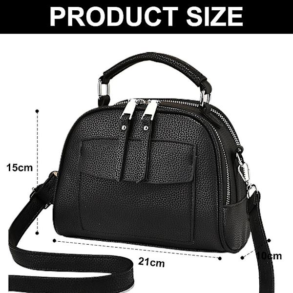 Ny Fashion Axelväska Handväska Konstgjort Läder Fritids Dam Axelväska Crossbody Väska black