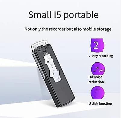 8 GB digital inspelare, USB-diktering, U-disk inspelare 2 i 1