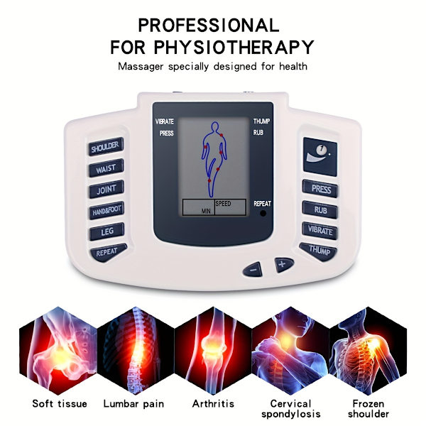 EMS Tens Massage Unit Elektrisk Puls Akupunktur Helkropp Avslappning Muskelvård Massager Stimulator För Män Och Kvinnor Present