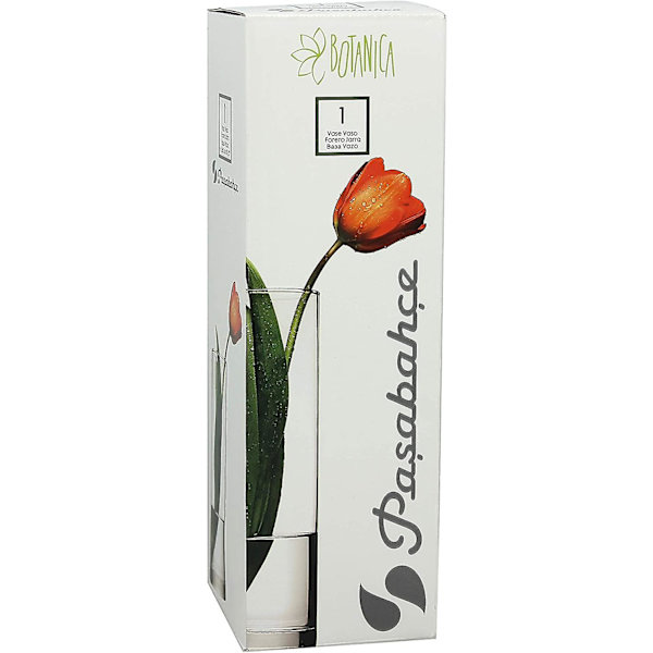 Flora Lige Cylindrisk Vase 26 cm, Glas, Transparent, 26 cm