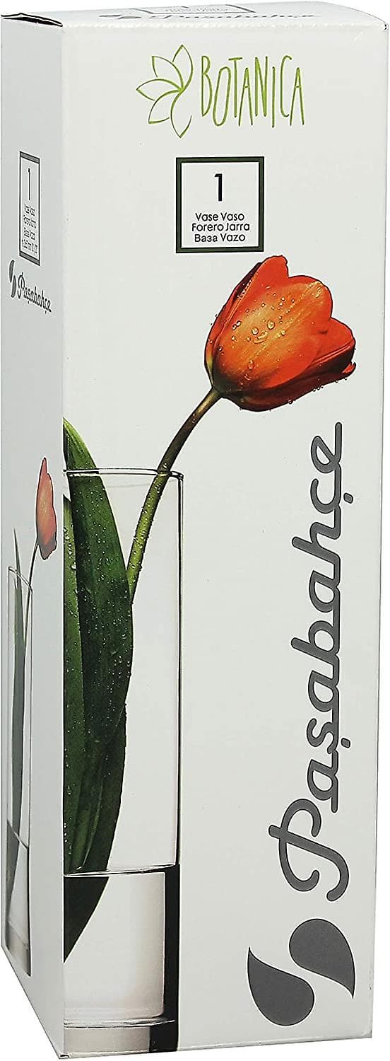 Flora Rak Vas 26 Cm, Glas, Transparent, 26cm