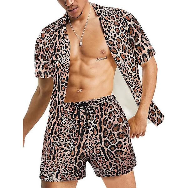 Miesten ylelliset rennot lyhythihaiset havaijipaita-asut COLOR 3 XL