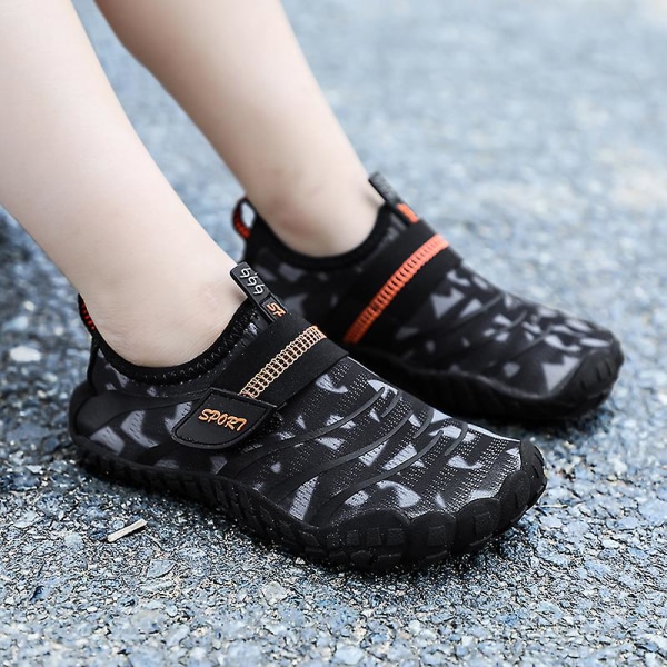 Barne-sneakers, hurtigtørkende, slip-on vannsko for strand eller vannsport, yogasko -13 Black EU 32